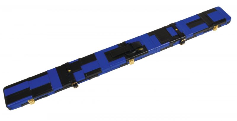 Black & Blue Leather 3/4 Cue Case
