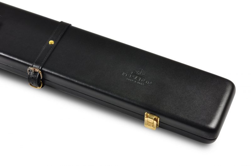 Peradon Plain Black Leather 3/4 Cue Case ( Ref: S2696 )