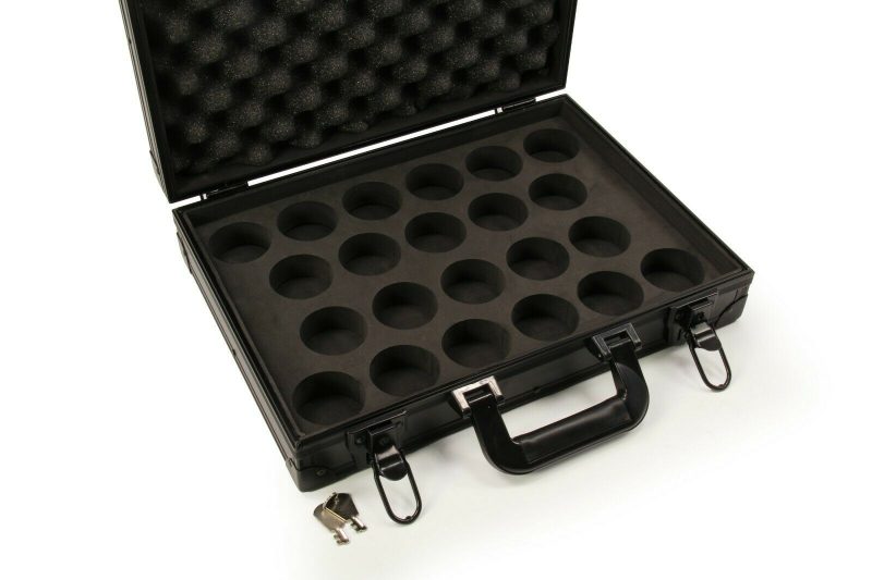 Snooker Balls Aluminium Carry Case in Black Inside View