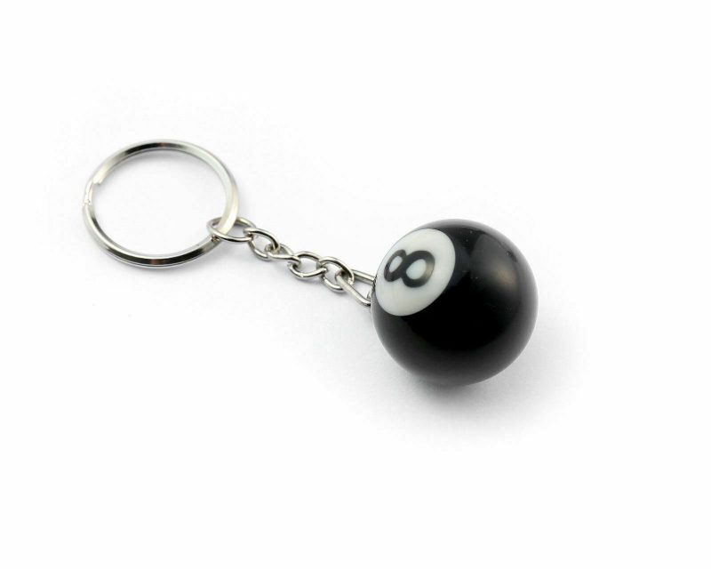 8 Ball Pool Black Keyring Keychain