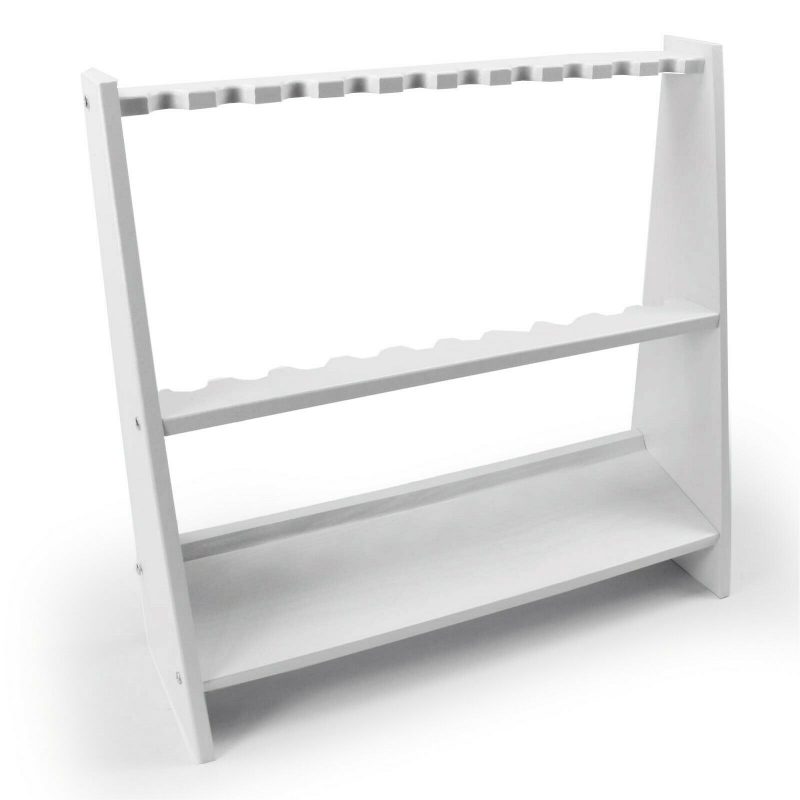 Free Standing Cue Rack Holds 10 Cues in White
