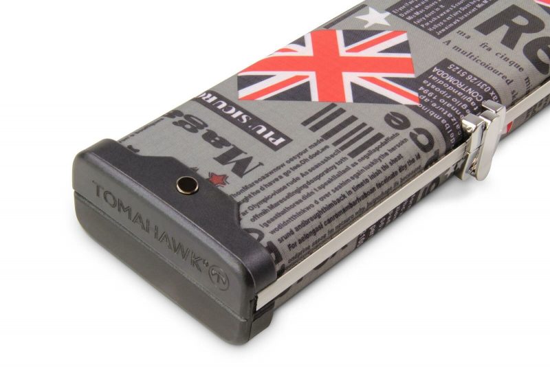 1 Piece Wide UNION JACK DARK Professional Aluminium Cue Case For 3 Cues