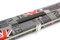 1 Piece Wide UNION JACK DARK Professional Aluminium Cue Case For 3 Cues
