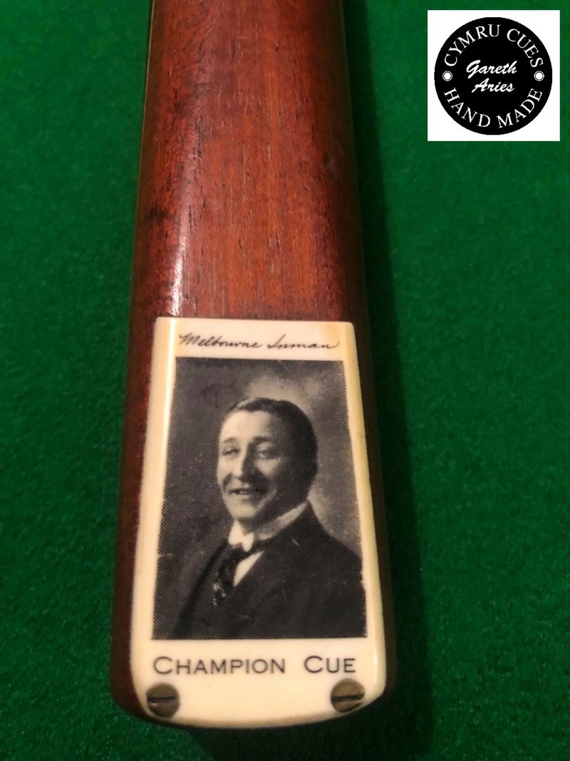 Melbourne Inman Champion Cue "Picture Badge Cue"
