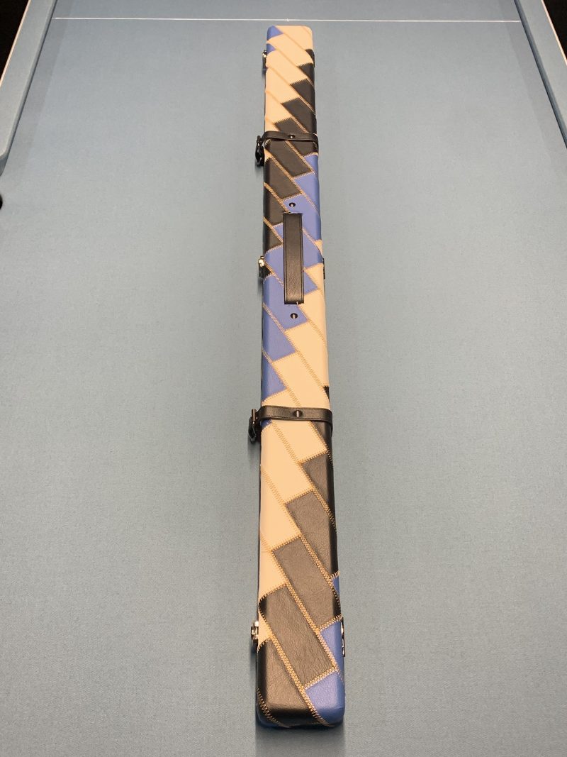 New 3/4 Cue Case Blue/White/Black