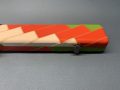 New 3/4 Cue Case White/Red/Green Zig Zag