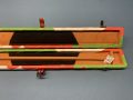 New 3/4 Cue Case White/Red/Green Zig Zag