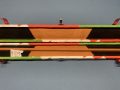New 3/4 Cue Case White/Red/Green Zig Zag