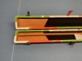 New 3/4 Cue Case White/Red/Green Zig Zag