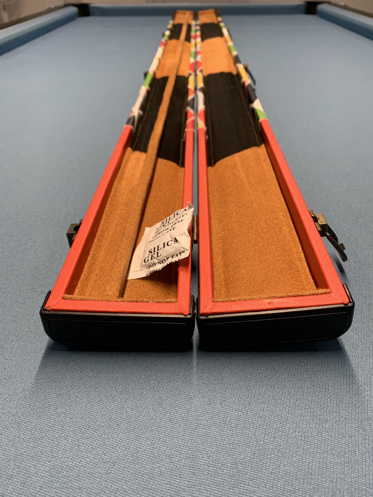Hard PC Pool Cue Case - Shockproof 3x3 Design Holds 3 Cues With Adjustable Shoulder Strap