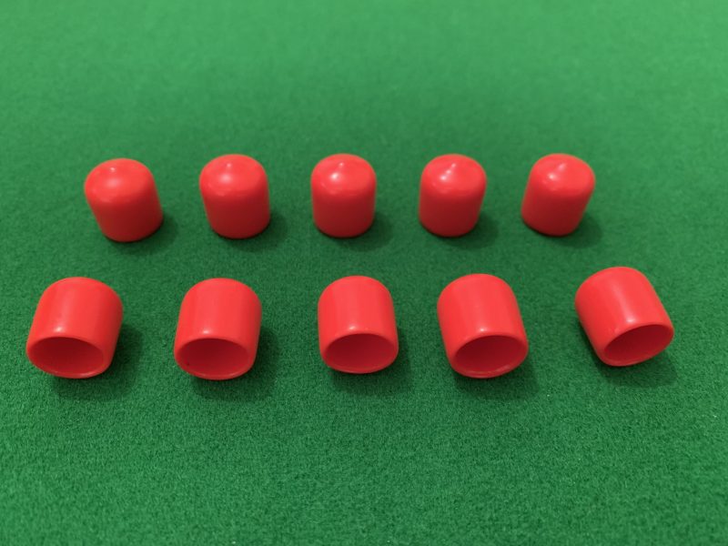 10pcs Cue Tip Protectors 11mm in Red