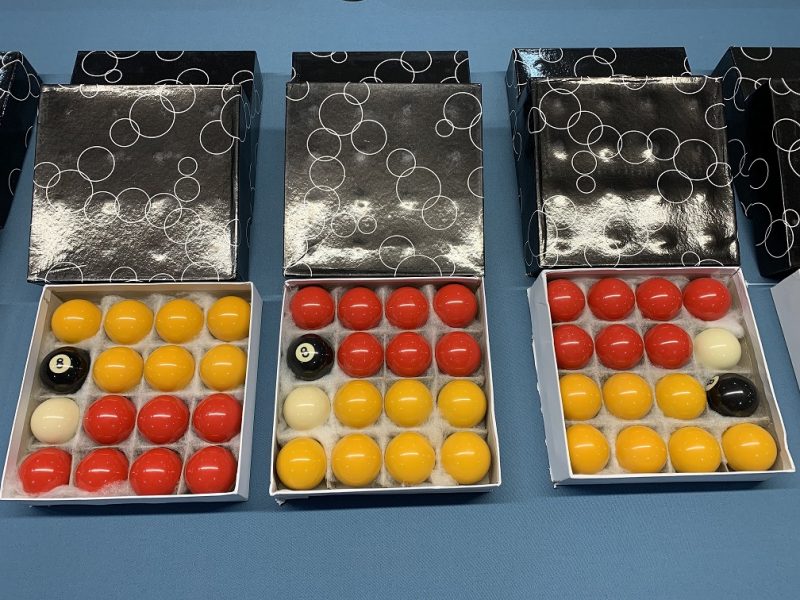 East Eagle Pool Balls Set - 2.25 Inch Reds & Yellows, Official Size & Weight (Set Of Balls For Pub Tables)