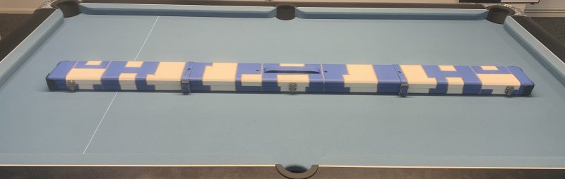 1pc Blue/White 4 Slot Patchwork Case