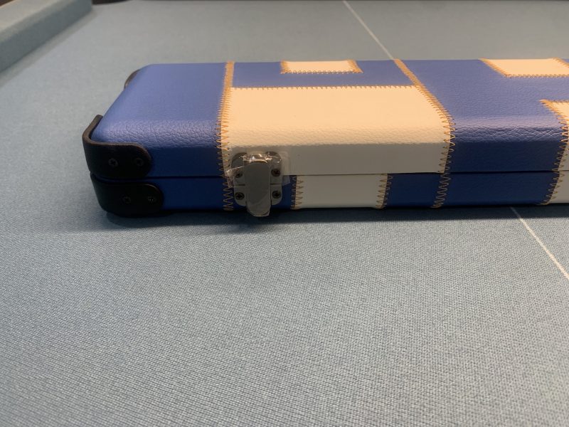 1pc Blue/White 4 Slot Patchwork Case