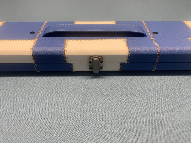 1pc Blue/White 4 Slot Patchwork Case