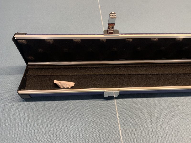 1pc Aluminium Pro Metallc Blue Double Cue Case