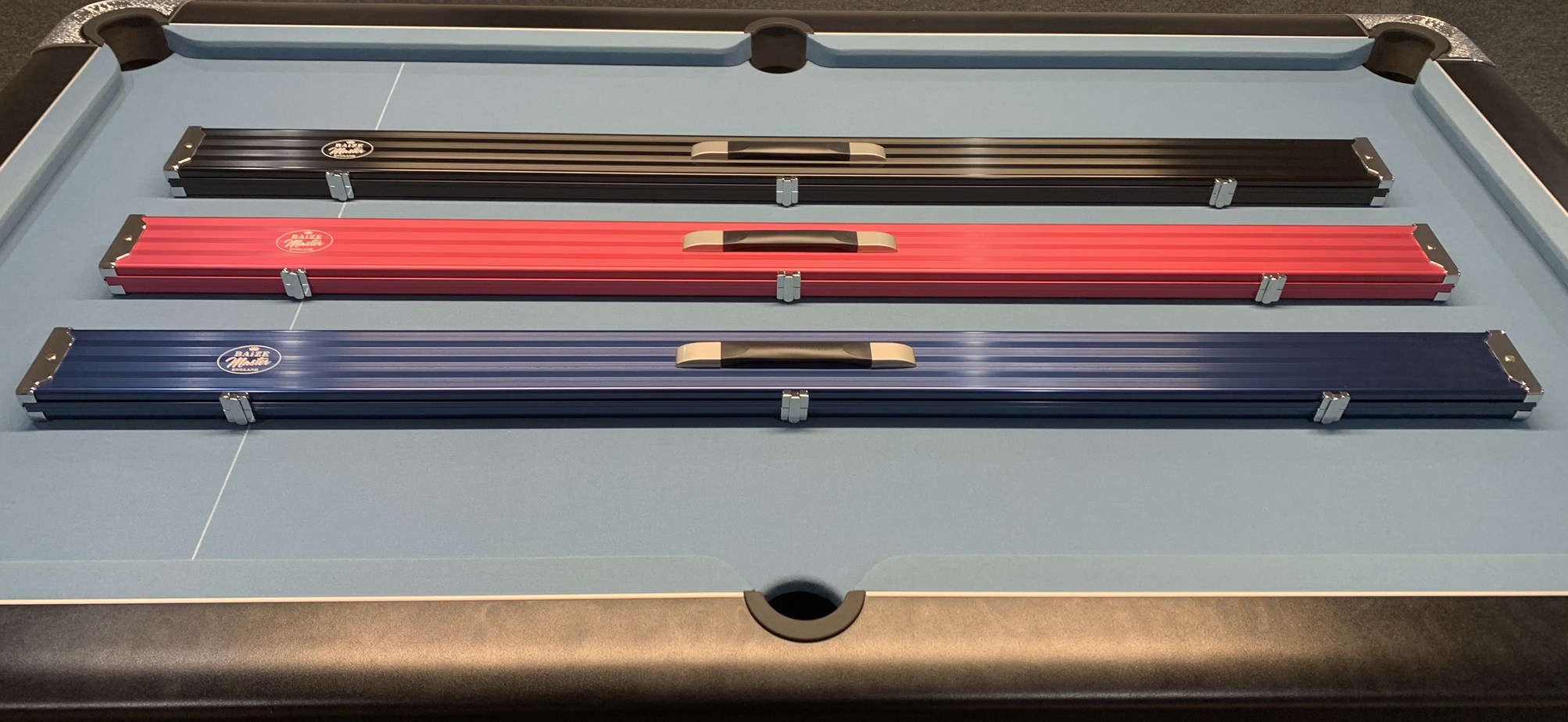 1pc 3 Slot Stunning Baize Master Professional Aluminium Cue Cases