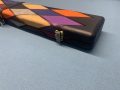 3/4 Wide Tournament Multi Diamond Cue Case - Holds Two 3pc Cues + Extensions & Accessories