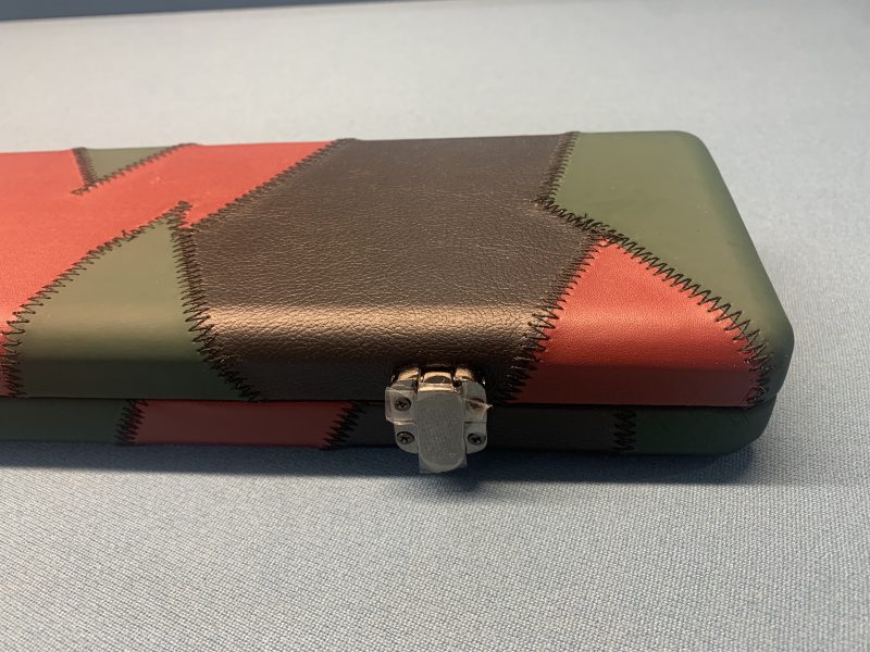 3/4 Wide Multi Colour Patchwork Cue Case – Holds Two 3/4 Cues - Extensions & Chalk/Accessories