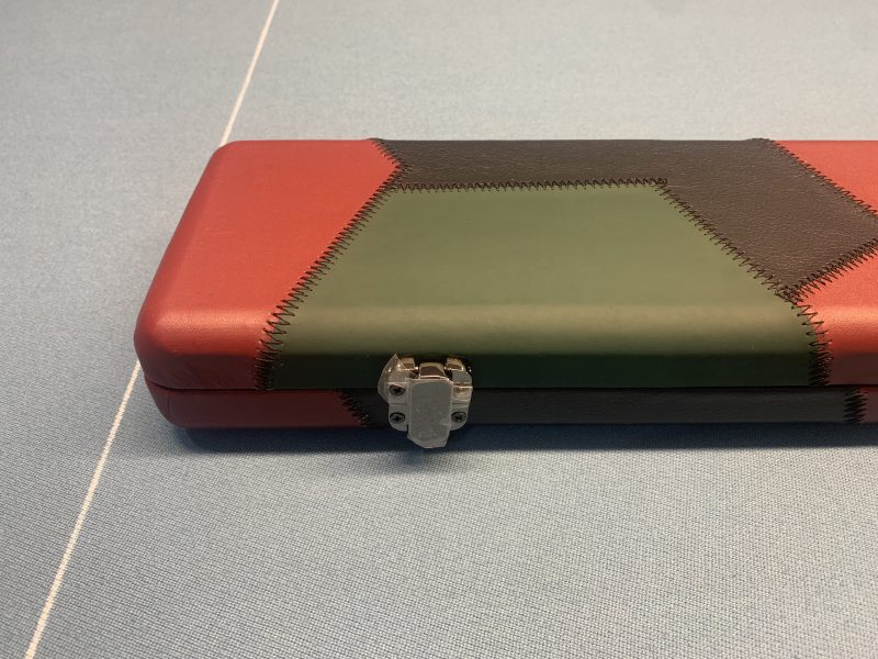 3/4 Wide Multi Colour Patchwork Cue Case – Holds Two 3/4 Cues - Extensions & Chalk/Accessories