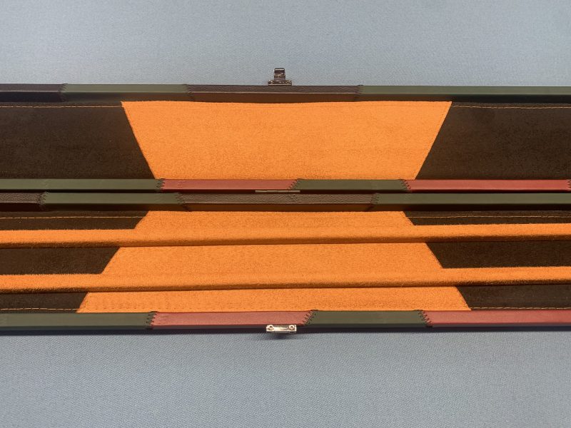 3/4 Wide Multi Colour Patchwork Cue Case – Holds Two 3/4 Cues - Extensions & Chalk/Accessories