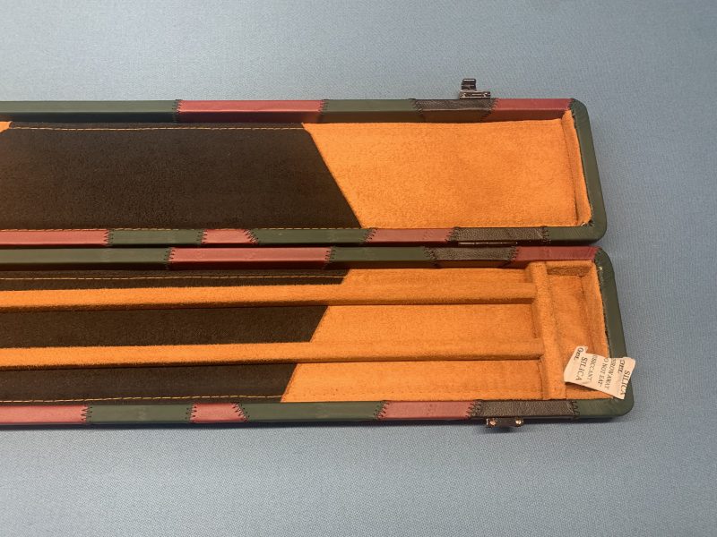 3/4 Wide Multi Colour Patchwork Cue Case – Holds Two 3/4 Cues - Extensions & Chalk/Accessories