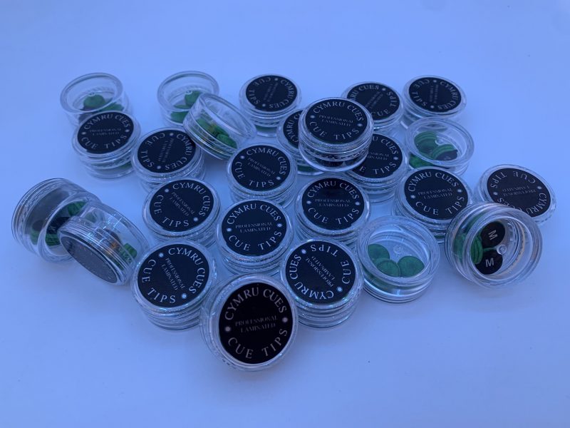 Cymru Cues Pro Laminated Green 10mm Cue Tips Medium Grade Hardness