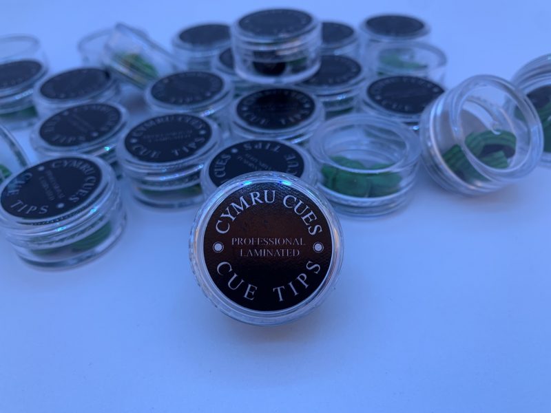 Cymru Cues Pro Laminated Green 10mm Cue Tips Medium Grade Hardness