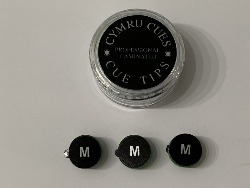 Cymru Cues Pro Laminated Green 10mm Cue Tips Medium Grade Hardness