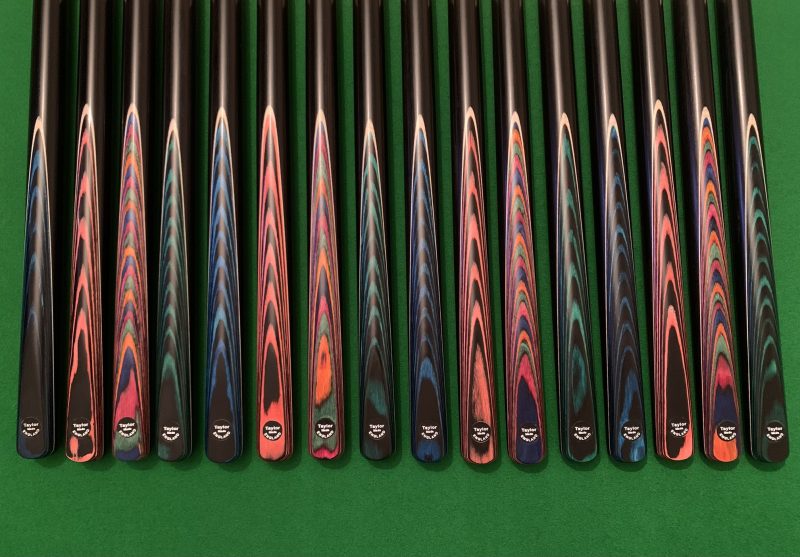 New Design Break Cues Fitted with Cymru Cues Crystal Clear Break Tip & Colour Tip Pad