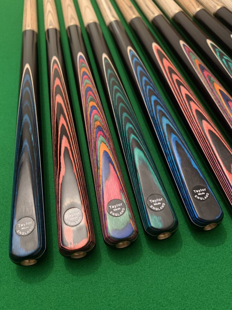 New Design Break Cues Fitted with Cymru Cues Crystal Clear Break Tip & Colour Tip Pad