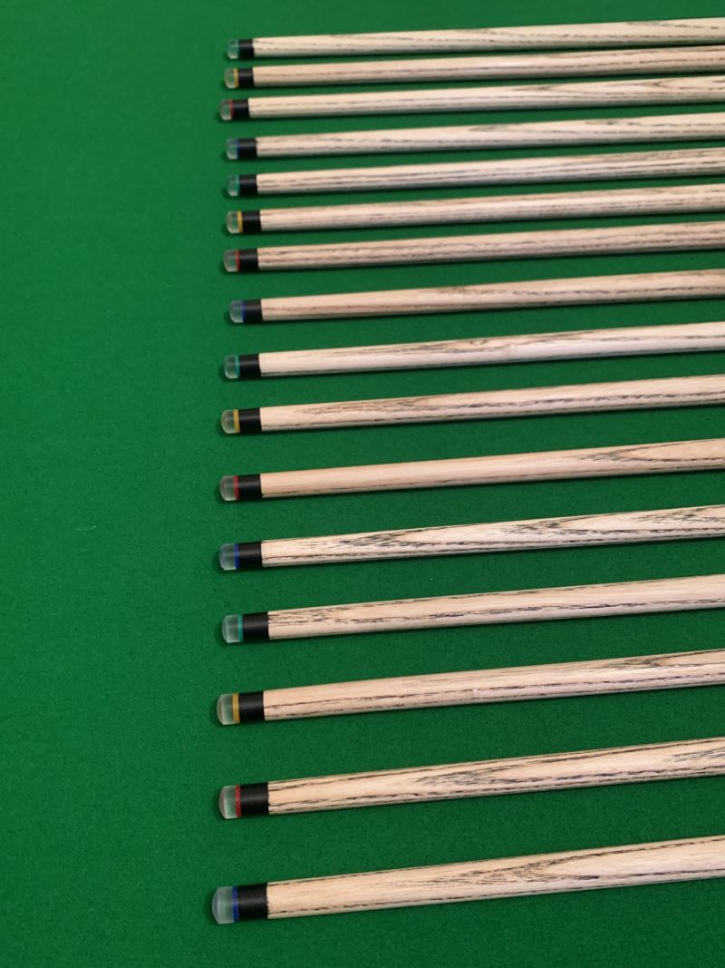 New Design Break Cues Fitted with Cymru Cues Crystal Clear Break Tip & Colour Tip Pad