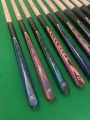 New 3/4 Breaking Cues Fitted with Cymru Cues Crystal Clear Break Tip & Colour Tip Pad – Black Fibre Ferrules – Silky Smooth Finish ( Cues 1-13 )