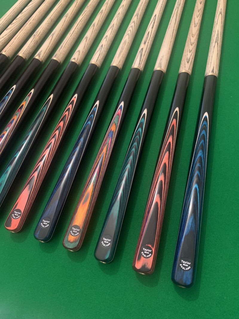 New 3/4 Breaking Cues Fitted with Cymru Cues Crystal Clear Break Tip & Colour Tip Pad – Black Fibre Ferrules – Silky Smooth Finish ( Cues 1-13 )