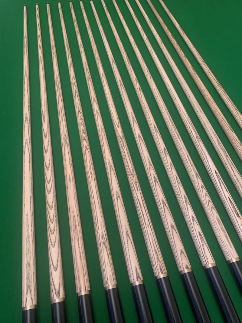 New 3/4 Breaking Cues Fitted with Cymru Cues Crystal Clear Break Tip & Colour Tip Pad – Black Fibre Ferrules – Silky Smooth Finish ( Cues 1-13 )