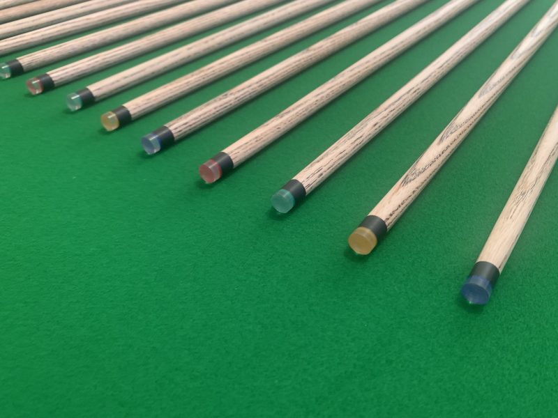 New 3/4 Breaking Cues Fitted with Cymru Cues Crystal Clear Break Tip & Colour Tip Pad – Black Fibre Ferrules – Silky Smooth Finish ( Cues 1-13 )