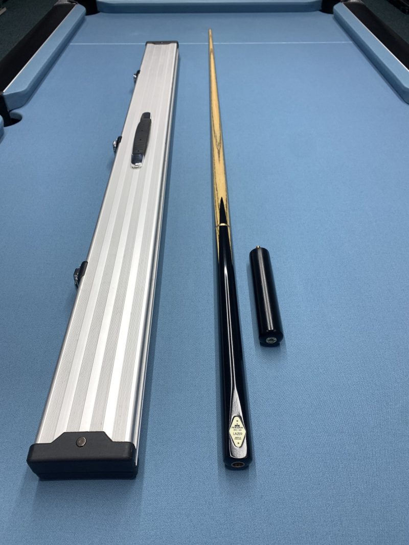 Peradon Lazer Snooker Cue, Mini Butt & Cue Case Holds 2x Cues