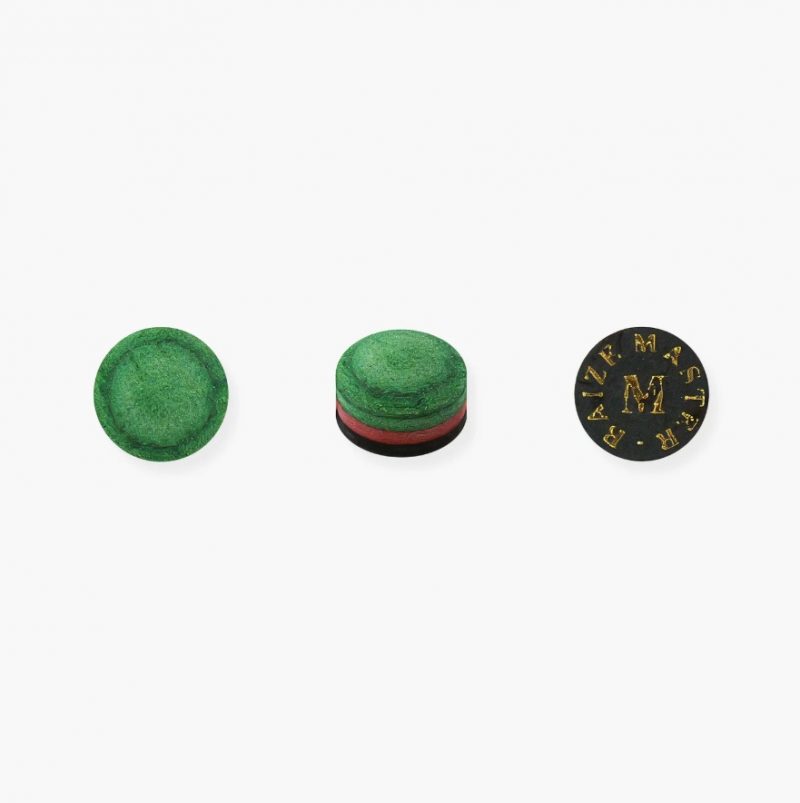 Baize Master Pro Grip Green and Red Layered Tip - 10mm Medium