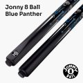 Jonny 8 Ball Panther 2 Piece UV Printed Snooker and Pool Cue and Case Set with 9.5mm Green Layered Tip + FREE Accessories