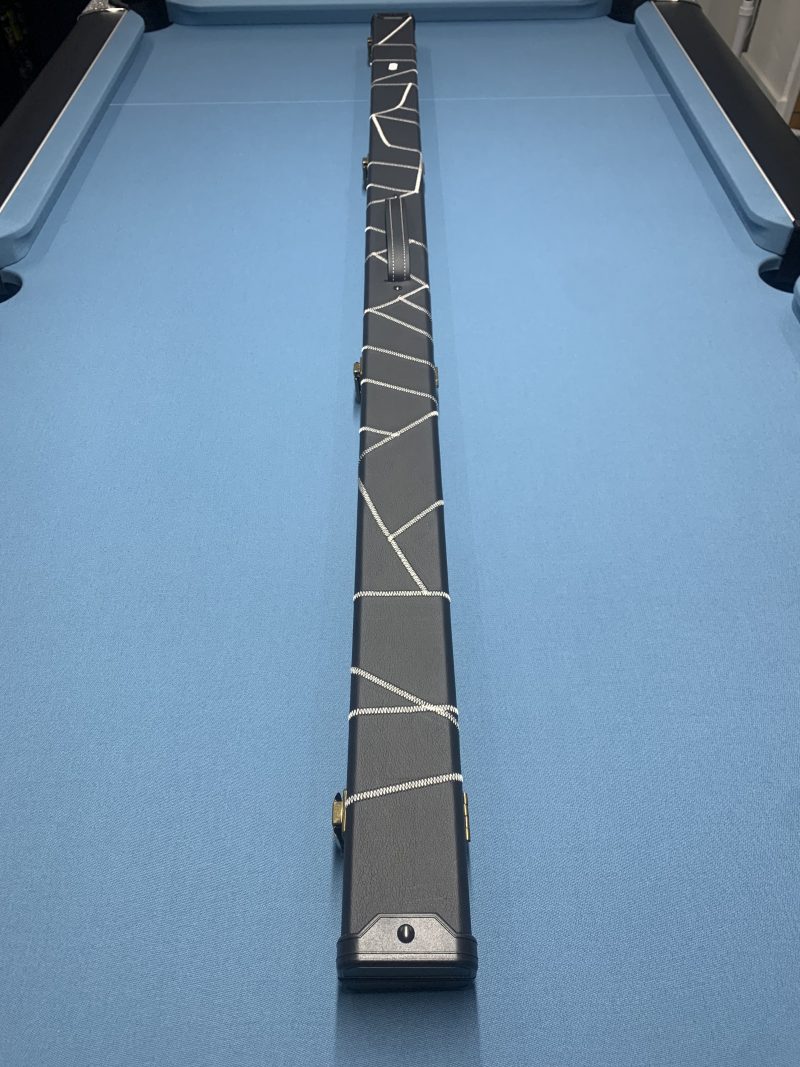 1pc Black Stitch Design Cue Case Holds 2x Cues