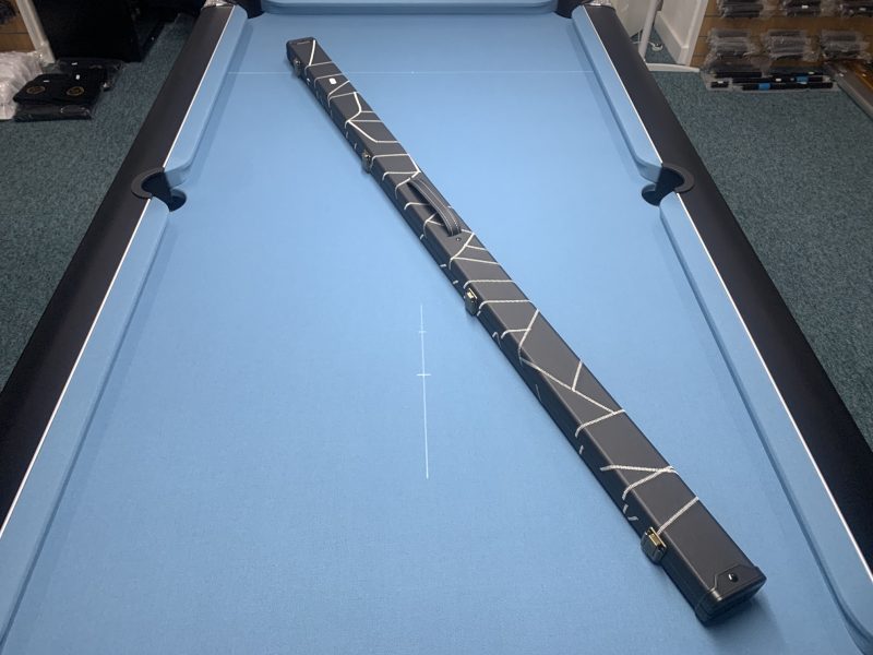 1pc Black Stitch Design Cue Case Holds 2x Cues