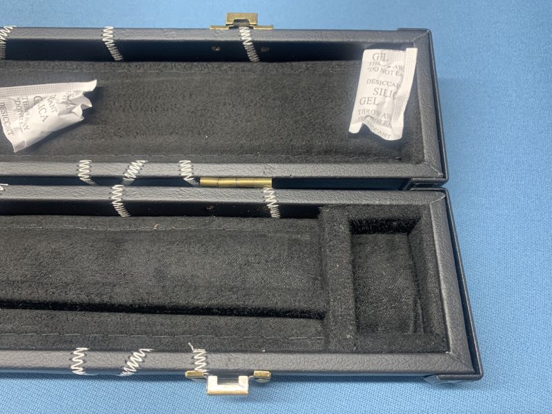 1pc Black Stitch Design Cue Case Holds 2x Cues