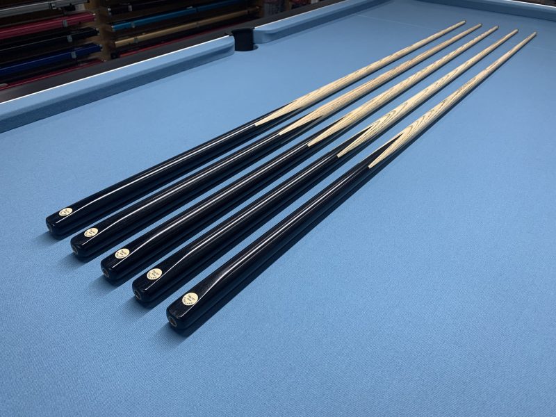 New 1pc Taylor Made Snooker Pool Cues with Plain Ebony Butts and Selected Ash Shafts