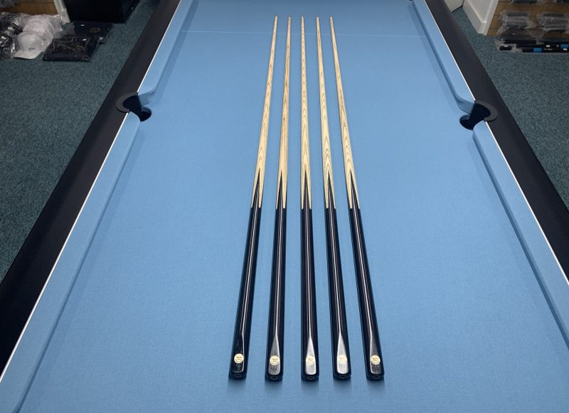 New 1pc Taylor Made Snooker Pool Cues with Plain Ebony Butts and Selected Ash Shafts