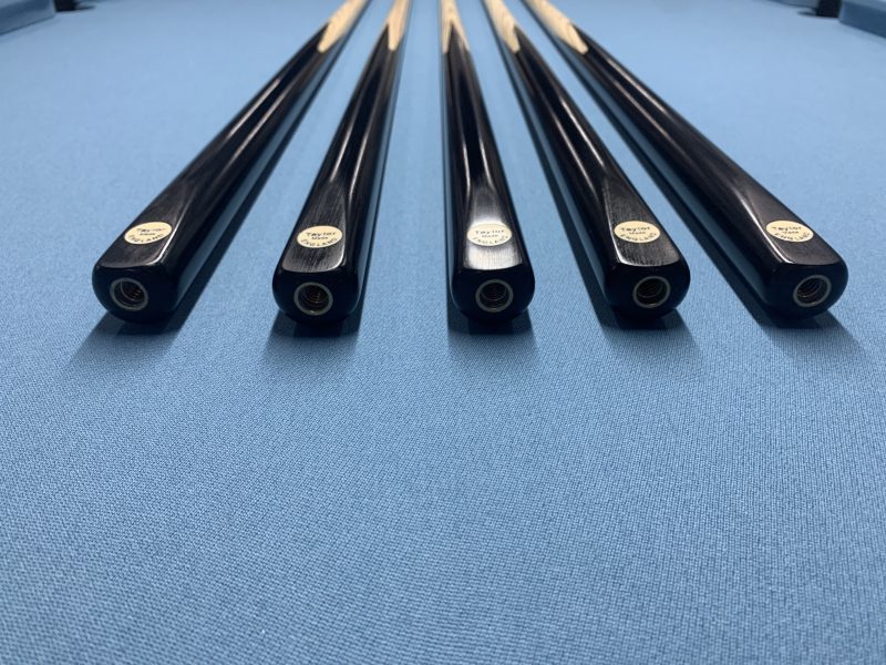 New 1pc Taylor Made Snooker Pool Cues with Plain Ebony Butts and Selected Ash Shafts